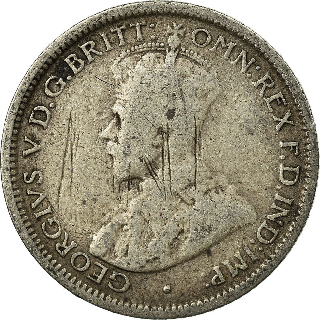 Coin, Australia, George V, Sixpence, 1917, VF(30-35), Silver, KM:25