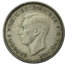 Coin, Australia, George VI, Sixpence, 1939, EF(40-45), Silver, KM:38