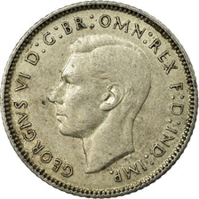 Coin, Australia, George VI, Sixpence, 1942, EF(40-45), Silver, KM:38