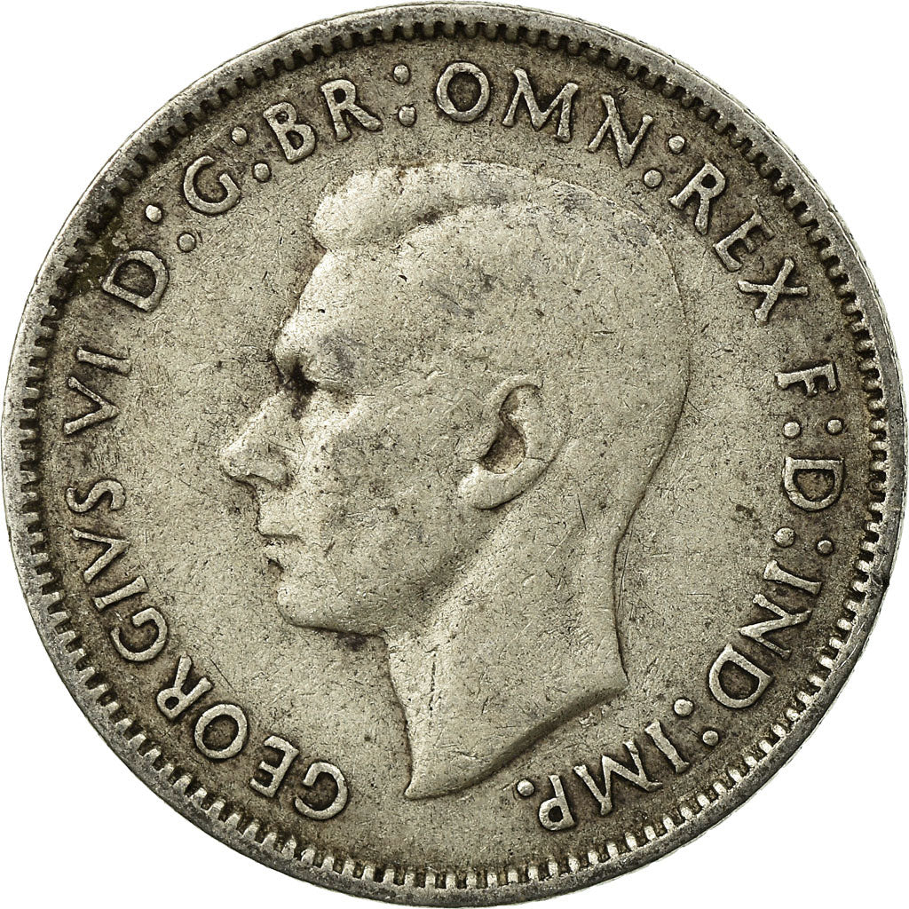 Coin, Australia, George VI, Sixpence, 1943, EF(40-45), Silver, KM:38