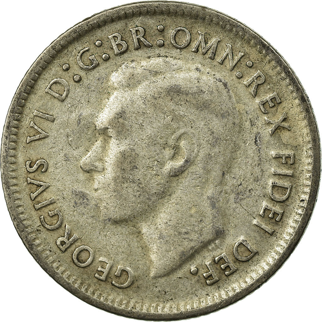 Coin, Australia, George VI, Sixpence, 1950, EF(40-45), Silver, KM:45
