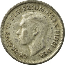 Coin, Australia, George VI, Sixpence, 1950, EF(40-45), Silver, KM:45