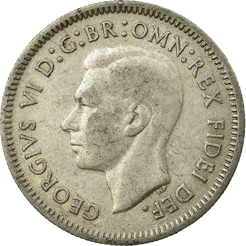 Coin, Australia, George VI, Sixpence, 1951, EF(40-45), Silver, KM:45