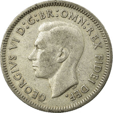 Coin, Australia, George VI, Sixpence, 1951, EF(40-45), Silver, KM:45
