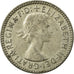 Coin, Australia, Elizabeth II, Sixpence, 1955, Melbourne, EF(40-45), Silver