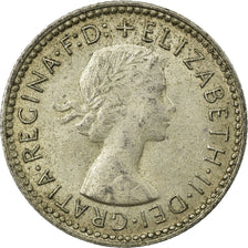 Coin, Australia, Elizabeth II, Sixpence, 1963, Melbourne, EF(40-45), Silver