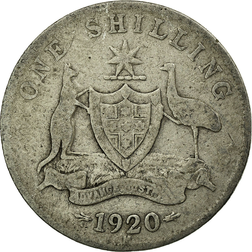 Coin, Australia, George V, Shilling, 1920, VF(20-25), Silver, KM:26