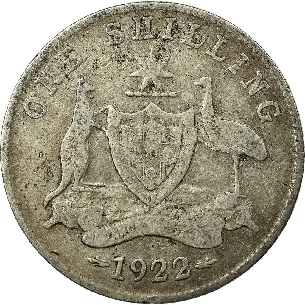 Coin, Australia, George V, Shilling, 1922, VF(30-35), Silver, KM:26