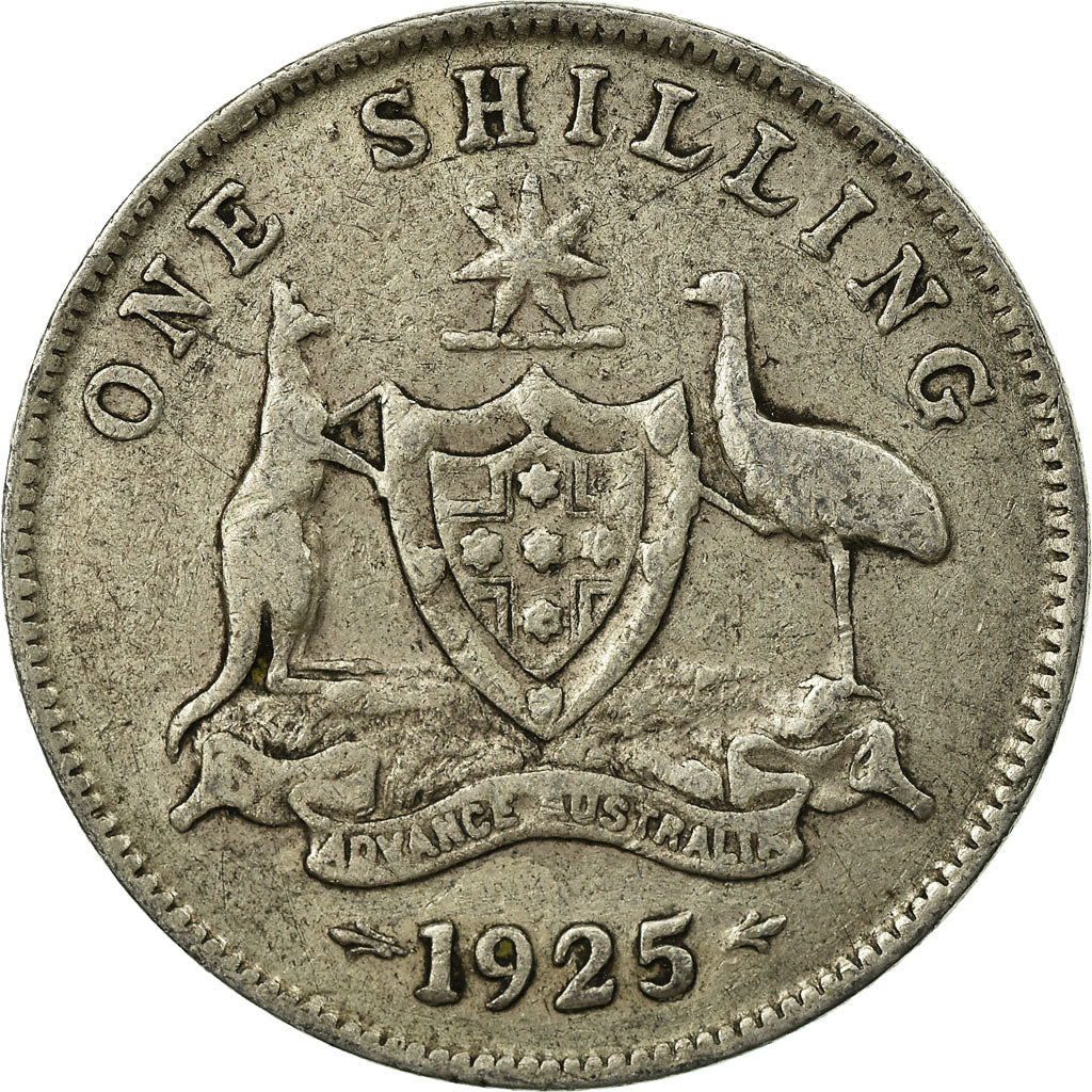 Münze, Australien, George V, Shilling, 1925, S, Silber, KM:26