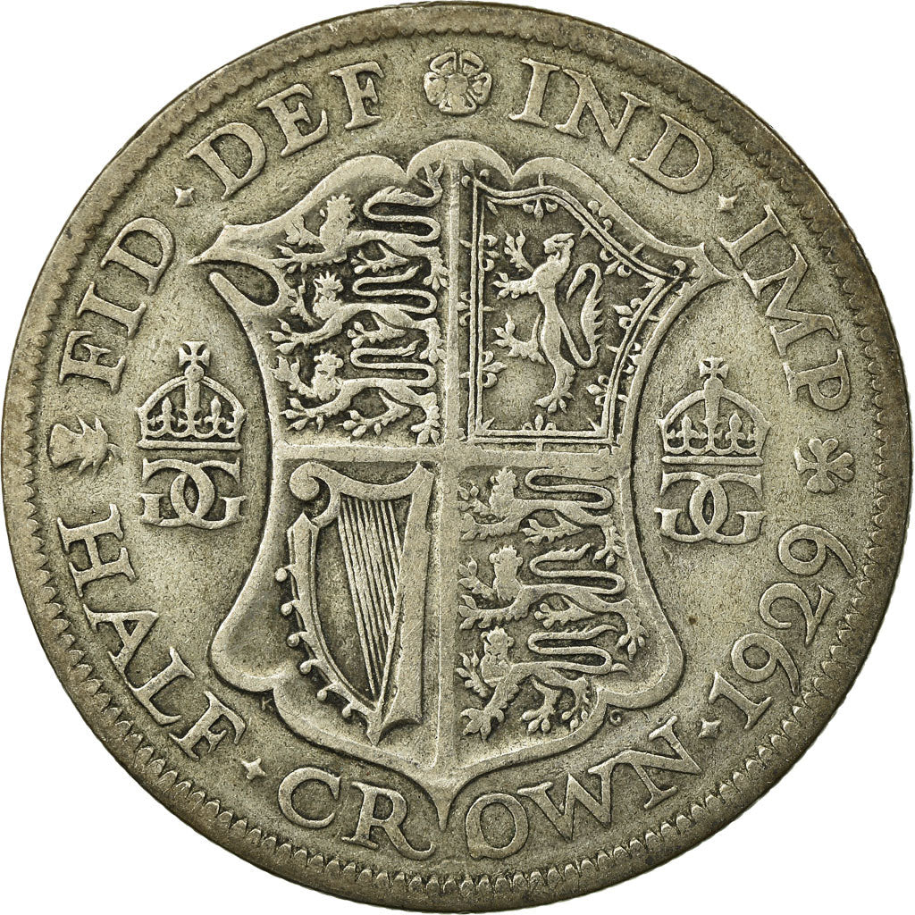 Coin, Great Britain, George V, 1/2 Crown, 1929, VF(30-35), Silver, KM:835