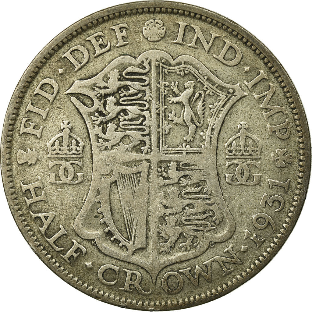 Coin, Great Britain, George V, 1/2 Crown, 1931, VF(30-35), Silver, KM:835