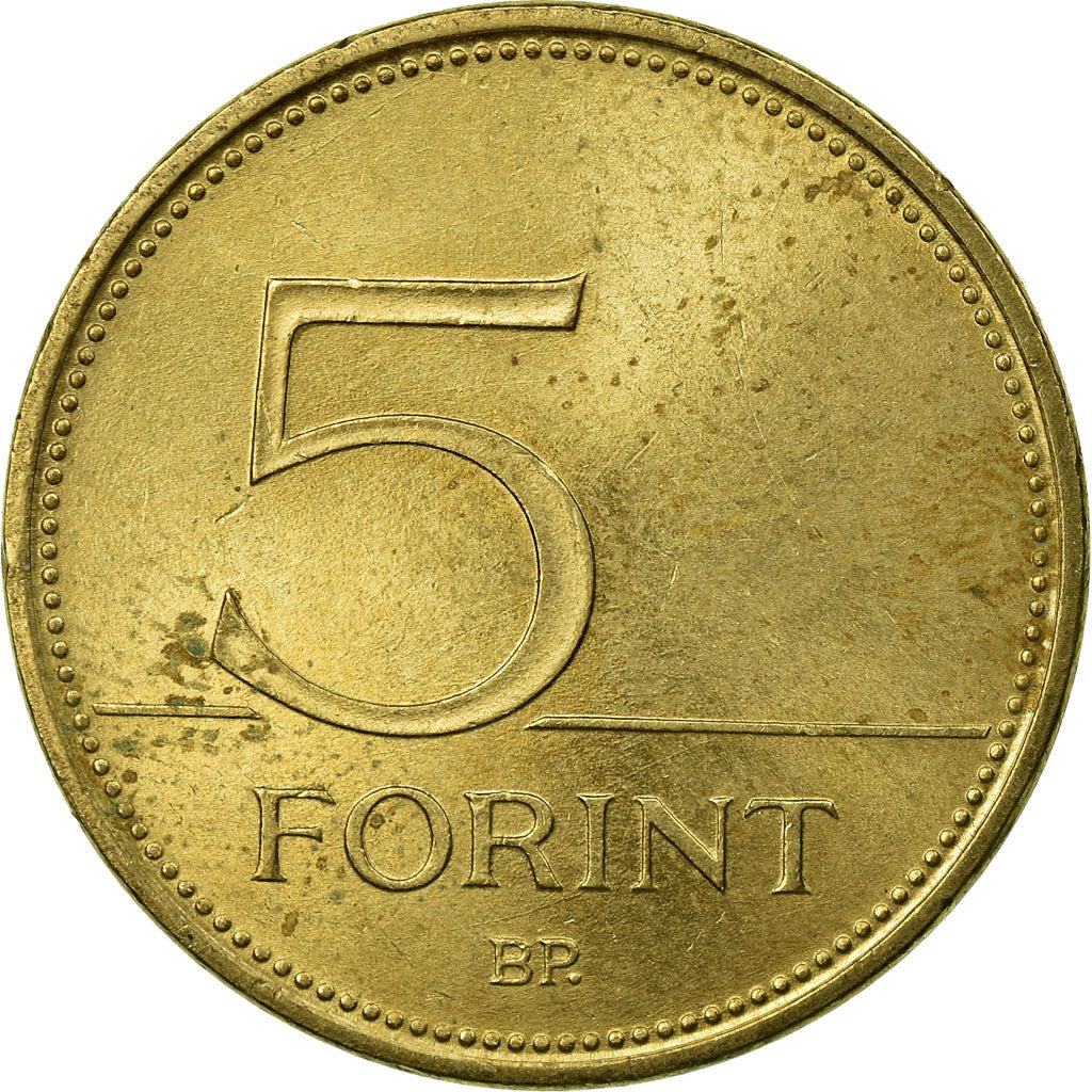Munten, Hongarije, 5 Forint, 1993, Budapest, ZF, Nickel-brass, KM:694