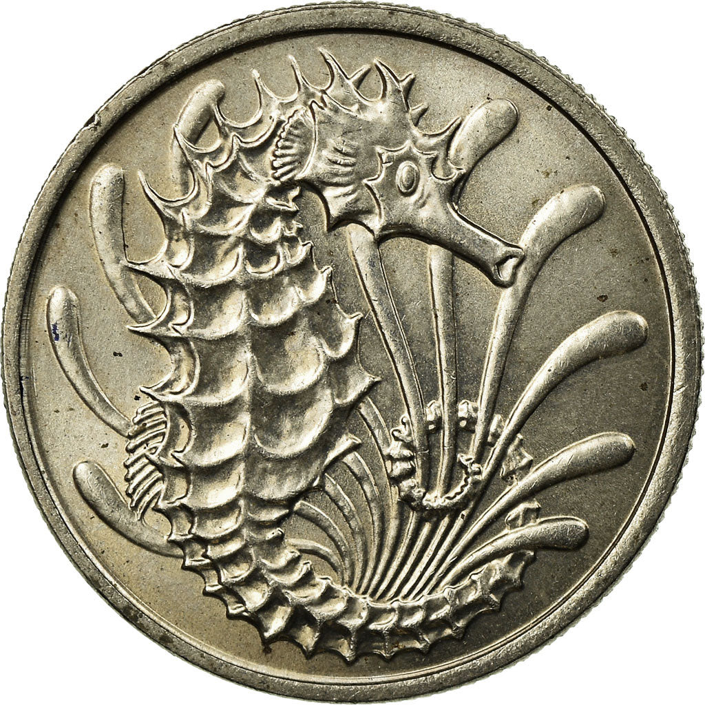Moneta, Singapur, 10 Cents, 1977, Singapore Mint, EF(40-45), Miedź-Nikiel, KM:3