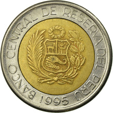 Coin, Peru, 5 Nuevos Soles, 1995, Lima, EF(40-45), Bi-Metallic, KM:316