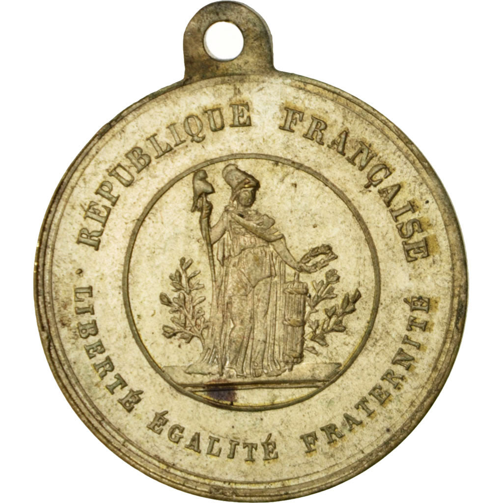 France, Medal, French Second Republic, History, AU(55-58), Copper