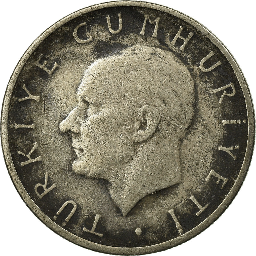 Moeda, Turquia, Lira, 1957, VF(20-25), Cobre-níquel, KM:889