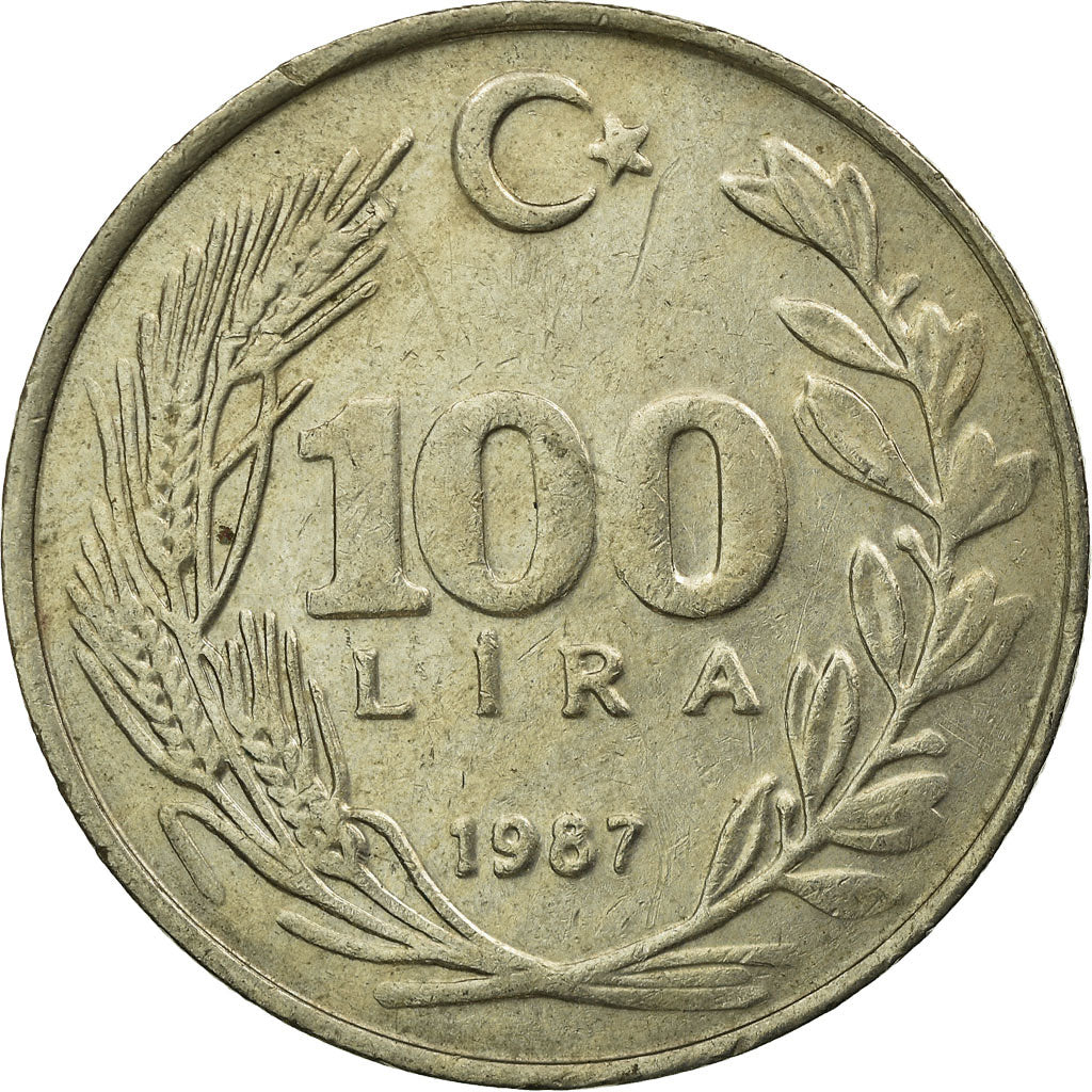 Moeda, Turquia, 100 Lira, 1957, EF(40-45), Cobre-Níquel-Zinco, KM:967