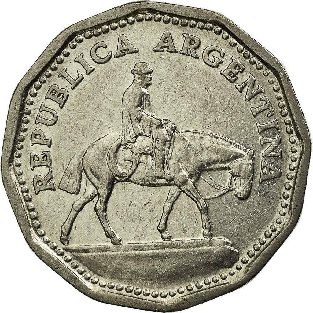 Coin, Argentina, 10 Pesos, 1962, EF(40-45), Nickel Clad Steel, KM:60