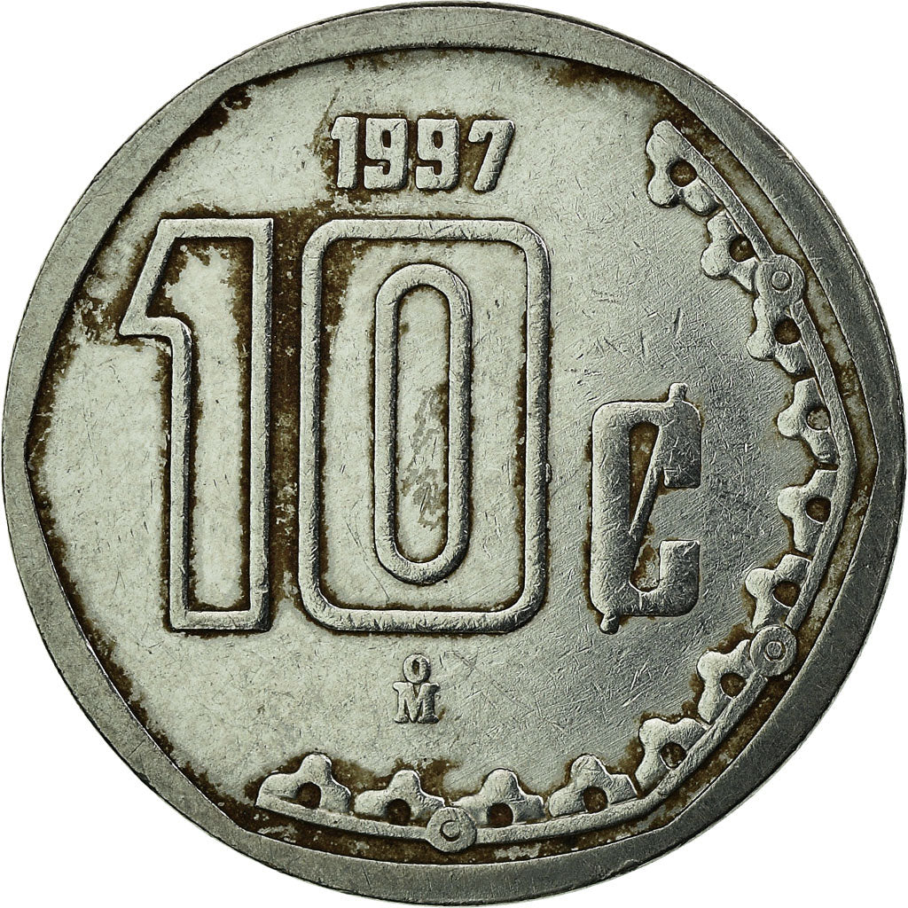 Monnaie, Mexique, 10 Centavos, 1997, Mexico City, TTB, Stainless Steel, KM:547