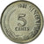Moeda, Singapura, 5 Cents, 1981, Singapore Mint, EF(40-45), Aço Revestido a