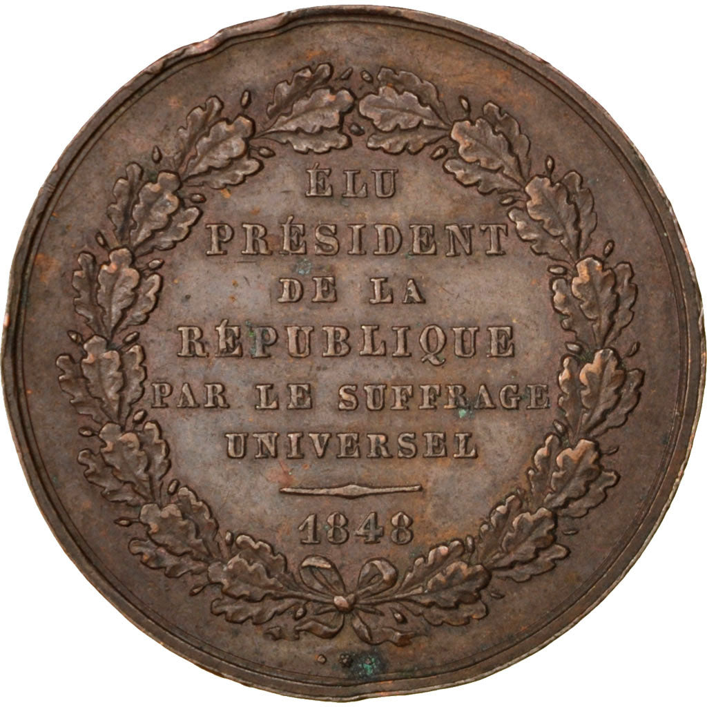 Francia, Medal, French Second Republic, History, BB+, Bronzo, 35