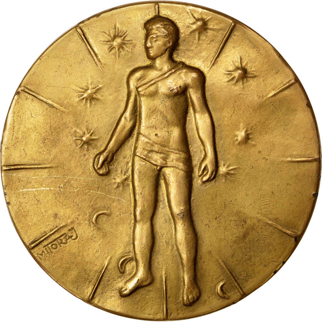 Francia, Medal, French Fifth Republic, Arts & Culture, BB+, Rame, 91