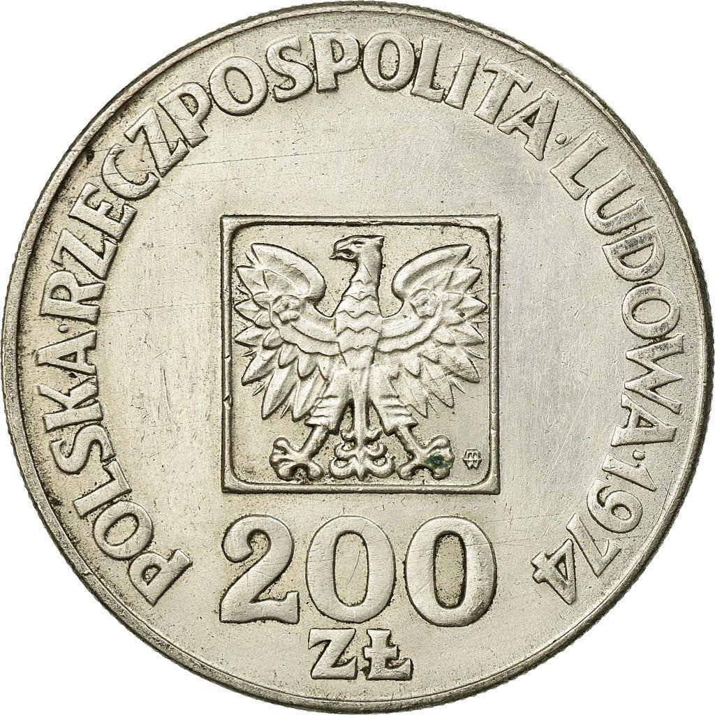 Monnaie, Pologne, 200 Zlotych, 1974, Warsaw, TTB, Argent, KM:72