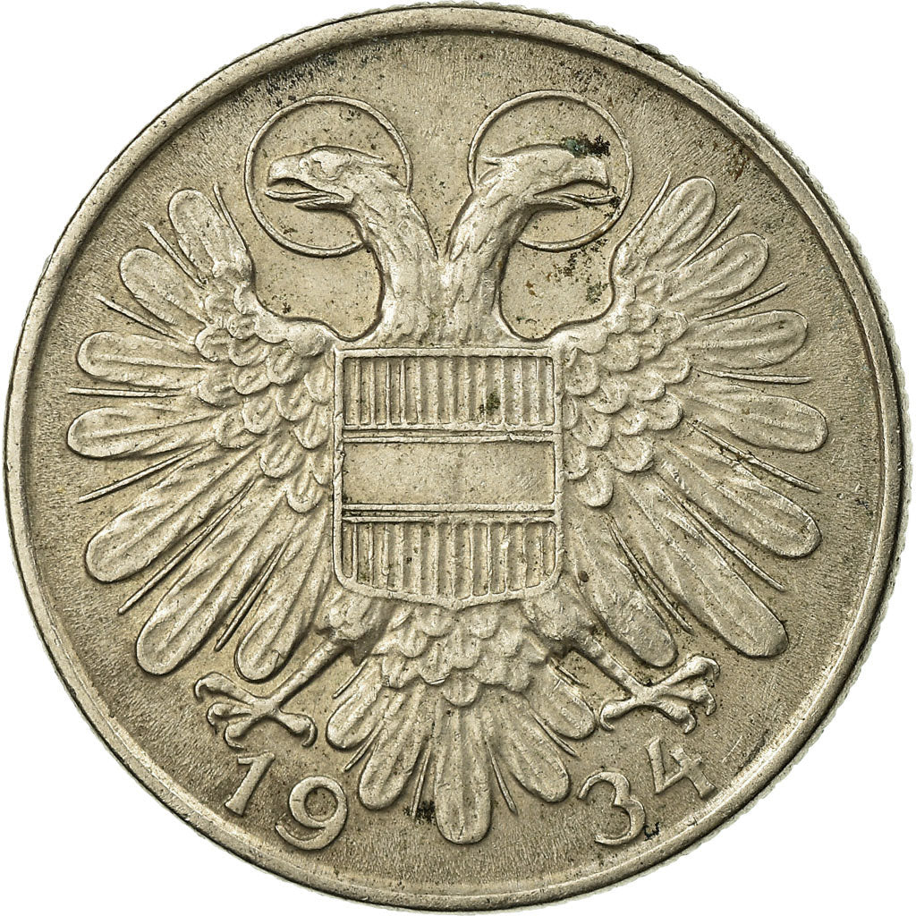 Moneta, Austria, Schilling, 1934, BB, Rame-nichel, KM:2851