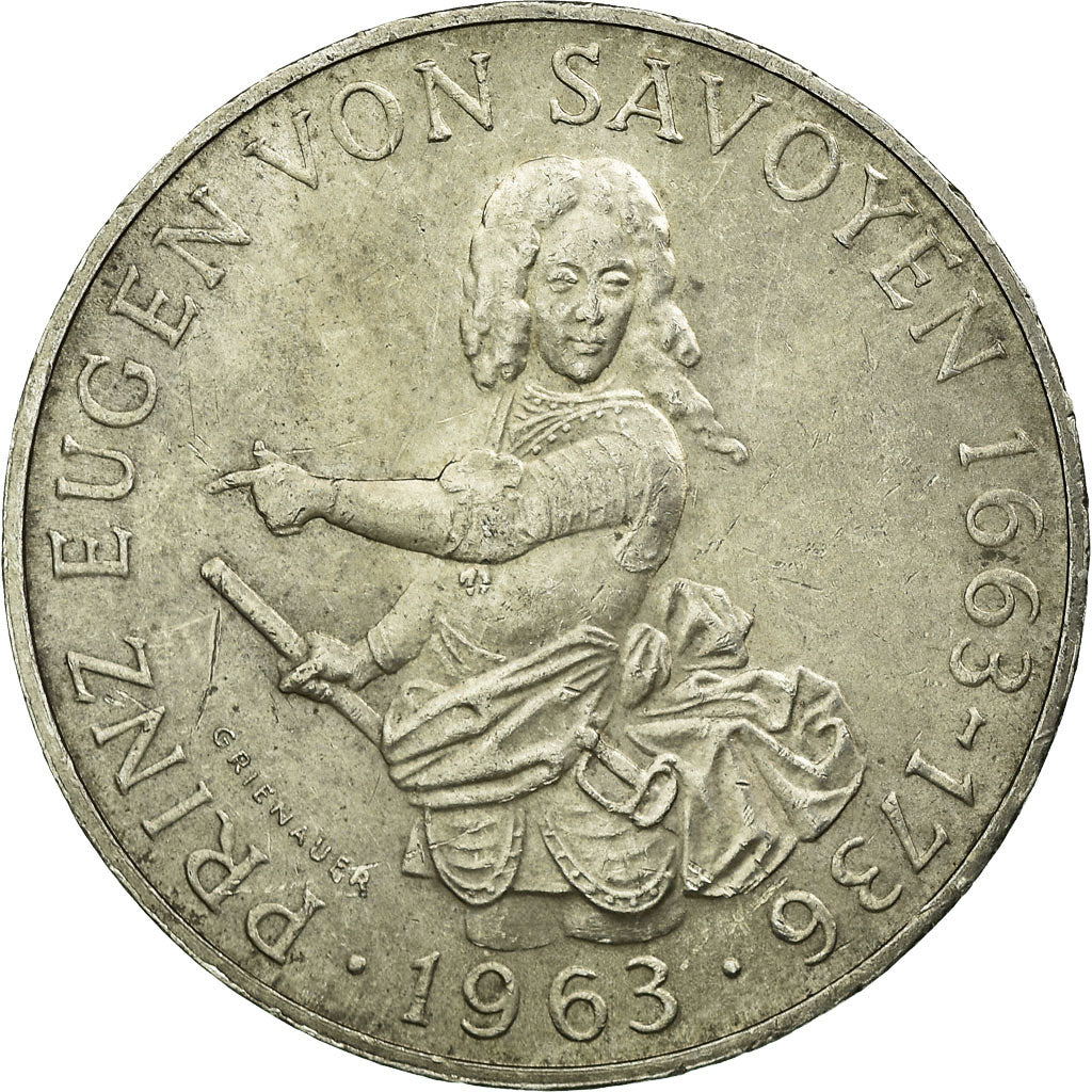 Coin, Austria, 25 Schilling, 1963, AU(50-53), Silver, KM:2893