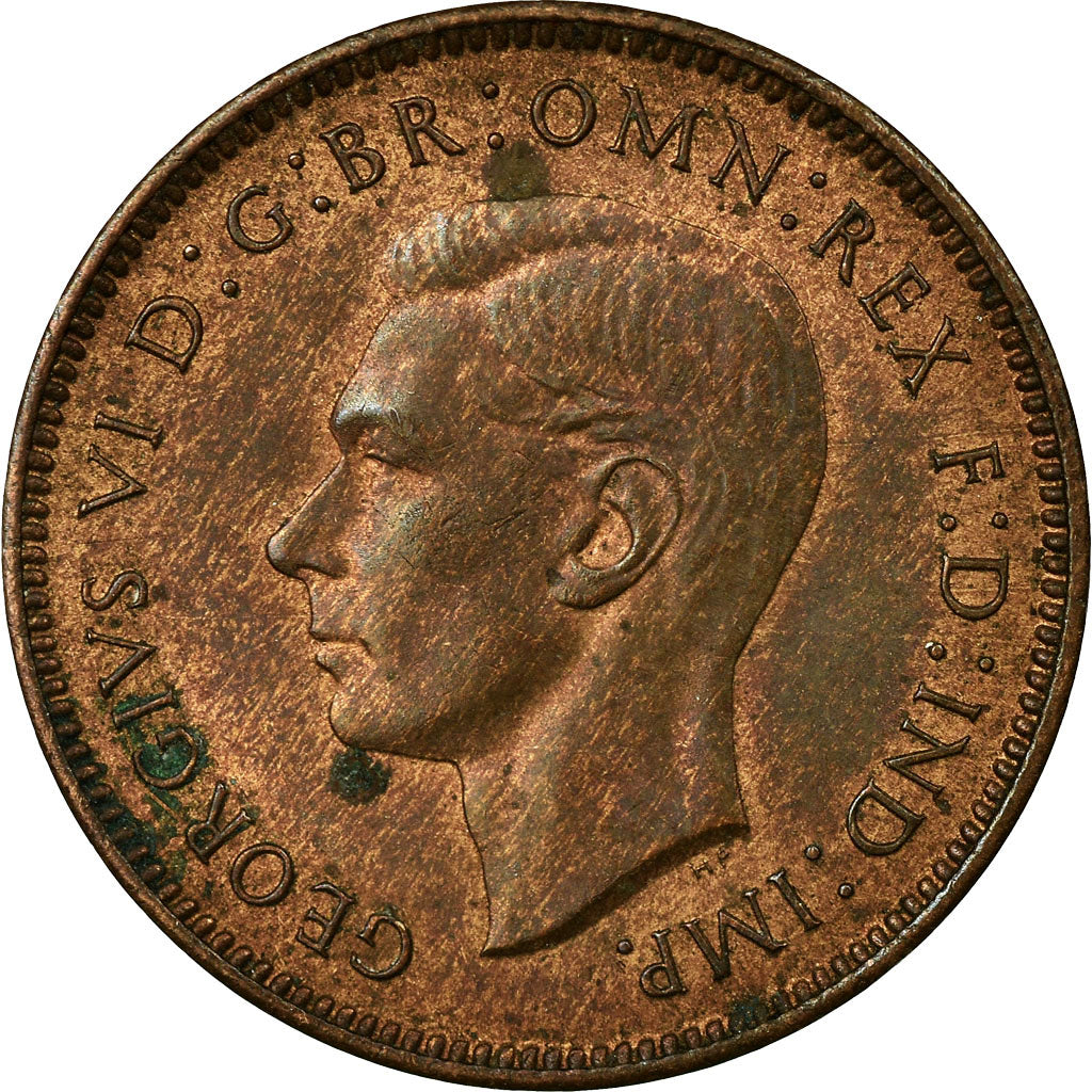 Munten, Groot Bretagne, George VI, Farthing, 1940, ZF, Bronze, KM:843