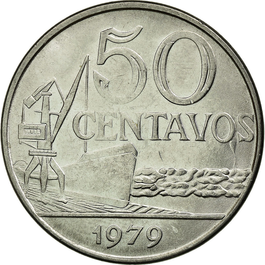Monnaie, Brésil, 50 Centavos, 1979, SUP, Stainless Steel, KM:580b