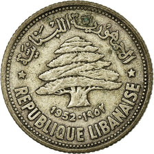 Coin, Lebanon, 50 Piastres, 1952, Utrecht, EF(40-45), Silver, KM:17