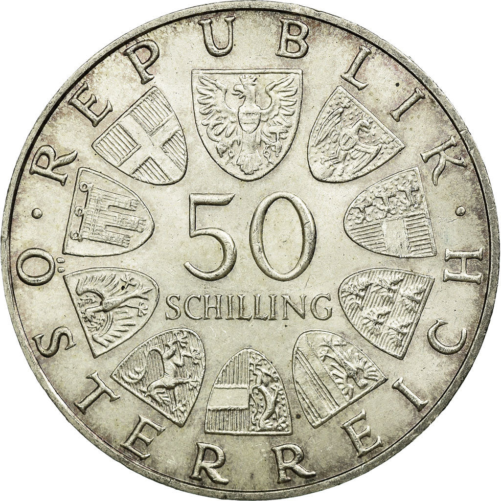 Coin, Austria, 50 Schilling, 1971, EF(40-45), Silver, KM:2911