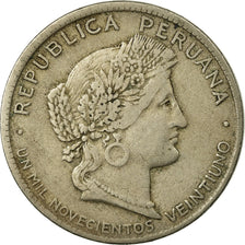 Coin, Peru, 20 Centavos, 1921, Philadelphia, EF(40-45), Copper-nickel, KM:215.1