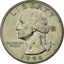 Moneda, Estados Unidos, Washington Quarter, Quarter, 1994, U.S. Mint, Denver