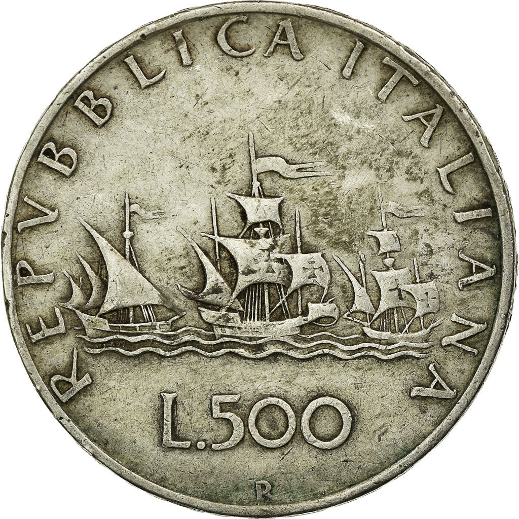 Coin, Italy, 500 Lire, 1959, Rome, EF(40-45), Silver, KM:98