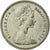 Moneda, Bahamas, Elizabeth II, 25 Cents, 1969, Franklin Mint, MBC, Níquel, KM:6