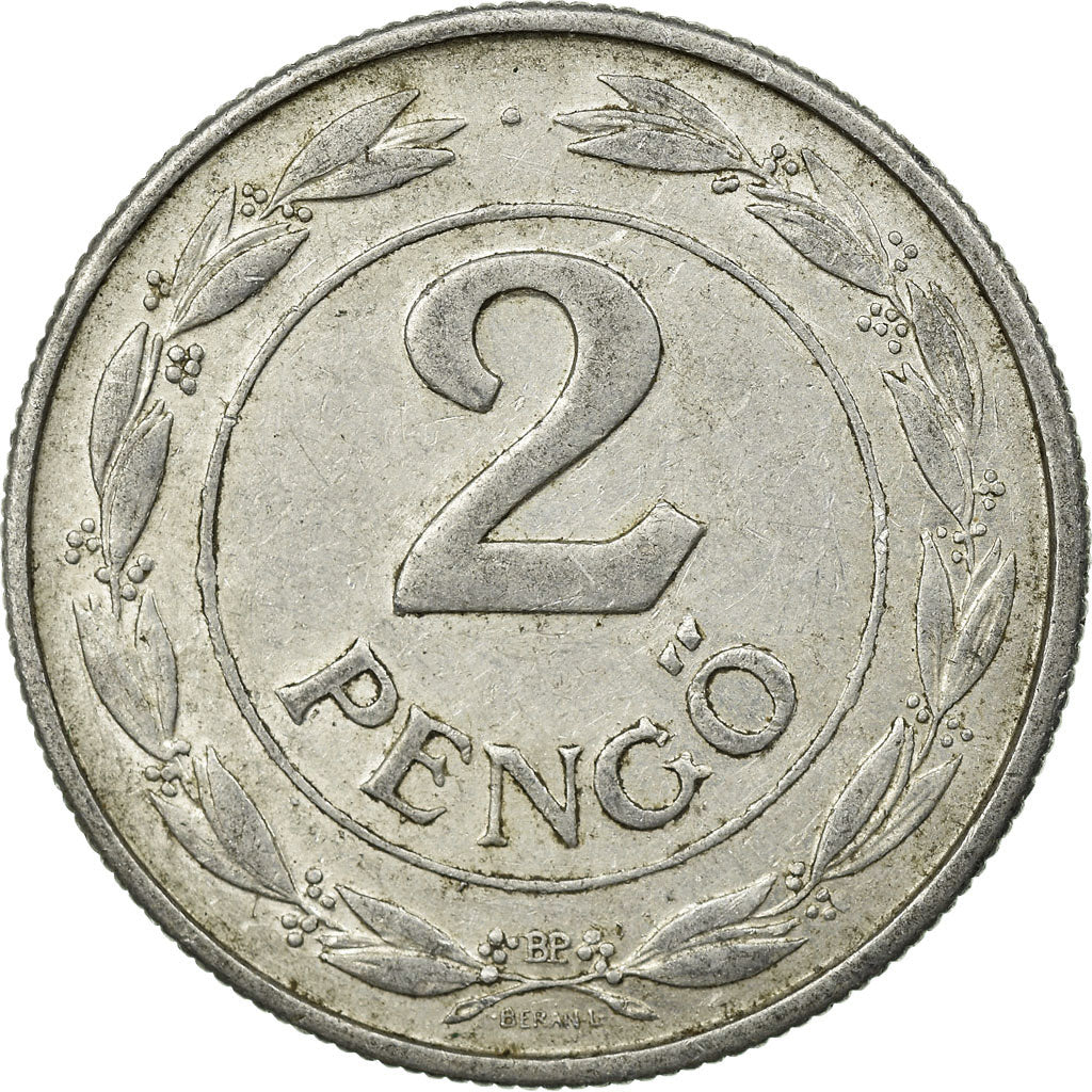 Coin, Hungary, 2 Pengö, 1941, EF(40-45), Aluminum, KM:522.1