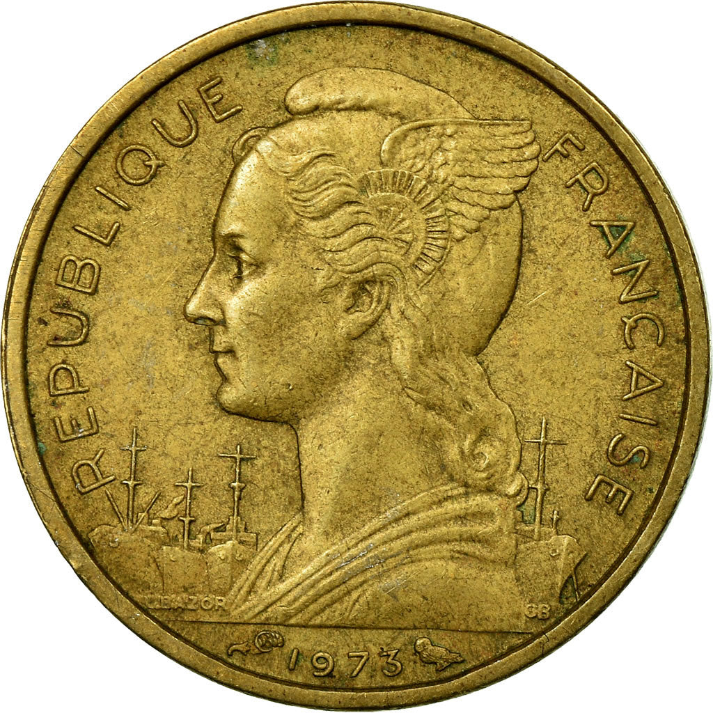 Münze, Réunion, 10 Francs, 1973, SS, Aluminum-Nickel-Bronze, KM:10a