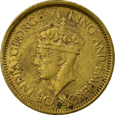 Monnaie, Ceylon, George VI, 50 Cents, 1943, TTB, Nickel-brass, KM:116