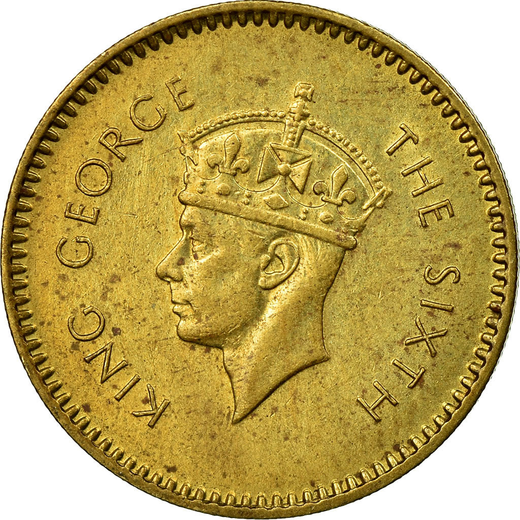 Coin, Ceylon, George VI, 25 Cents, 1951, EF(40-45), Nickel-brass, KM:122