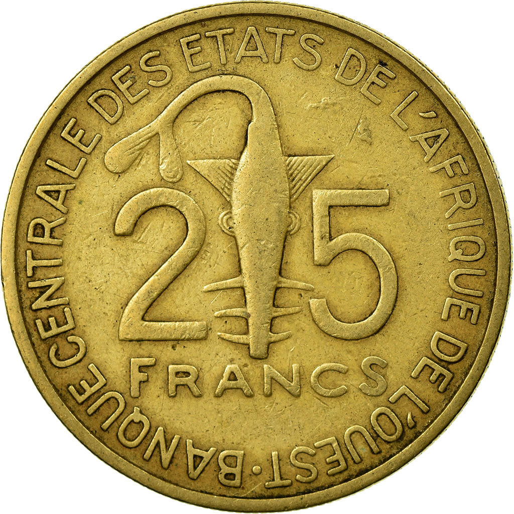 Munten, West Afrikaanse Staten, 25 Francs, 1971, FR+, Aluminum-Bronze, KM:5
