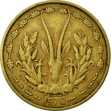 Moneda, Estados del África Occidental, 25 Francs, 1970, MBC, Aluminio - bronce