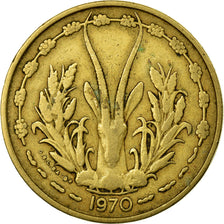 Coin, West African States, 25 Francs, 1970, EF(40-45), Aluminum-Bronze, KM:5