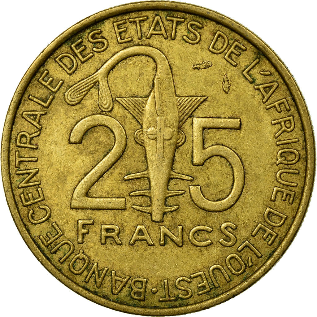Moneda, Estados del África Occidental, 25 Francs, 1978, MBC, Aluminio - bronce