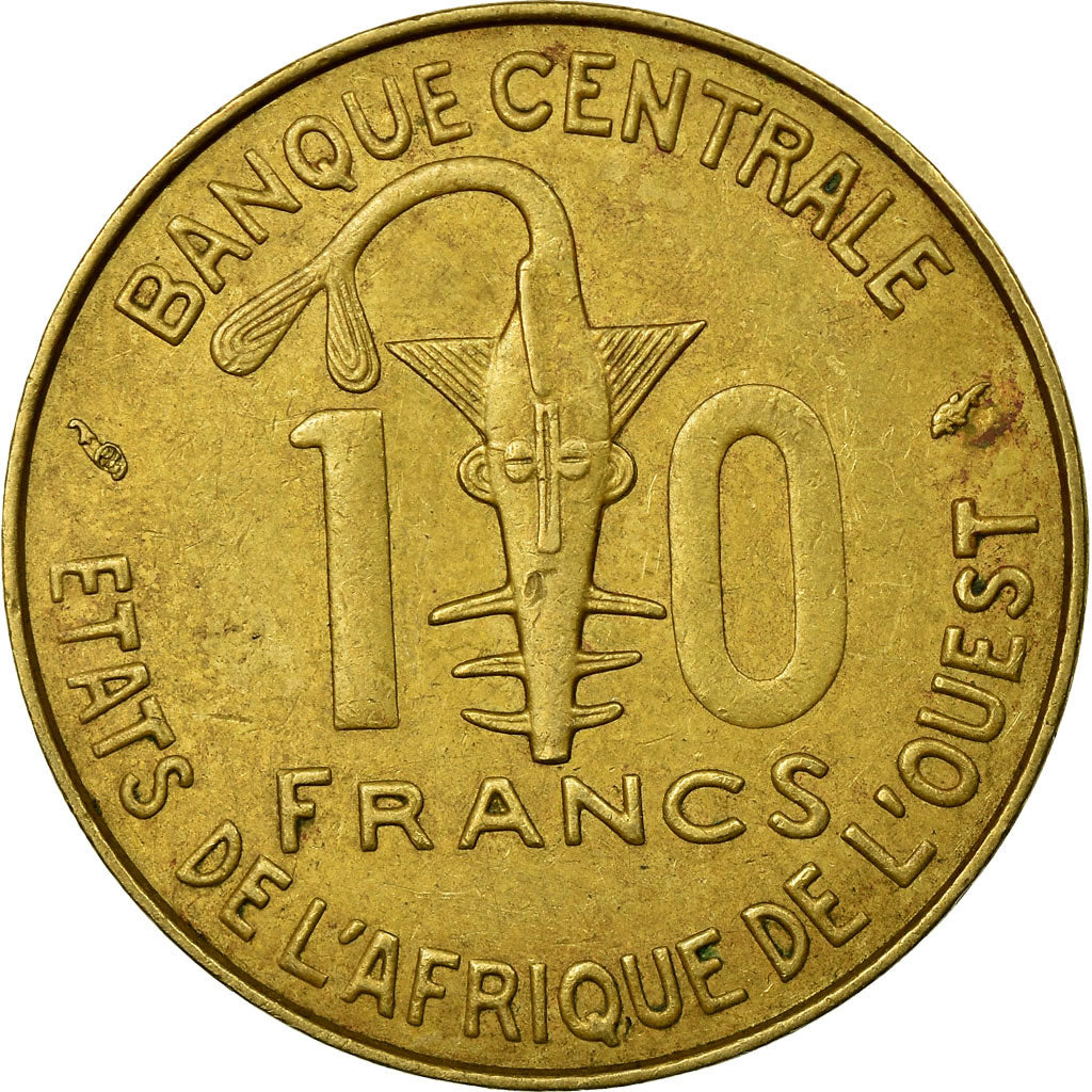 Münze, West African States, 10 Francs, 1979, SS, Aluminum-Nickel-Bronze, KM:1a