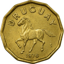 Coin, Uruguay, 10 Centesimos, 1976, Santiago, EF(40-45), Aluminum-Bronze, KM:66