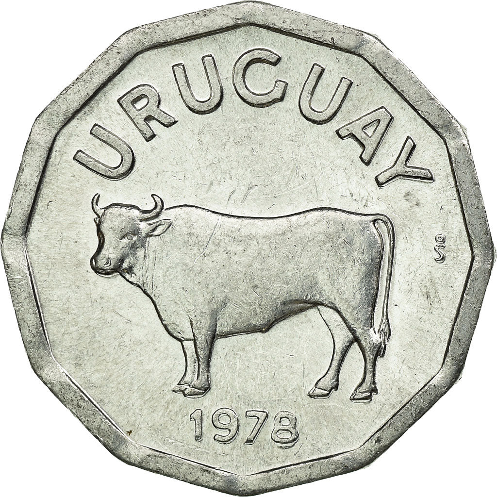 Coin, Uruguay, 5 Centesimos, 1978, Santiago, EF(40-45), Aluminum, KM:73