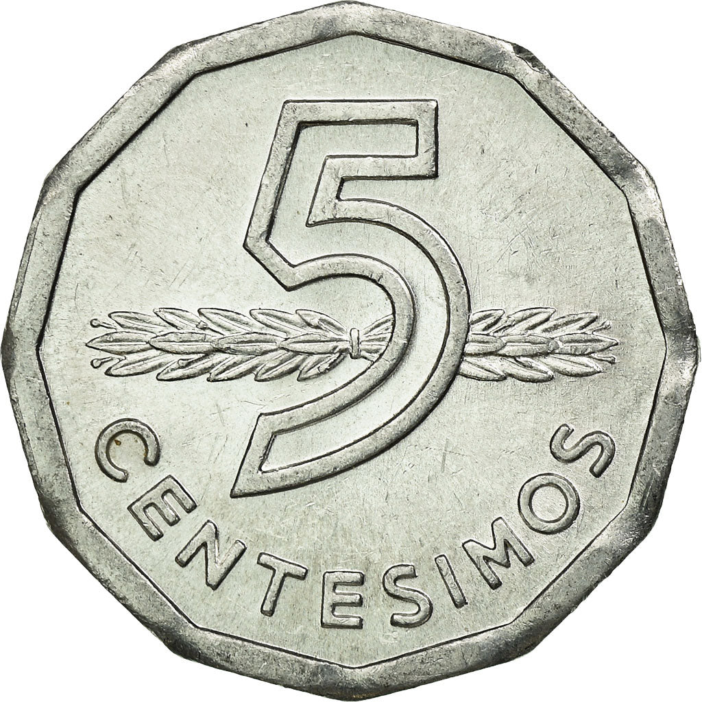 Coin, Uruguay, 5 Centesimos, 1978, Santiago, EF(40-45), Aluminum, KM:73