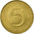 Moneta, Słowenia, 5 Tolarjev, 1994, EF(40-45), Mosiądz niklowy, KM:6